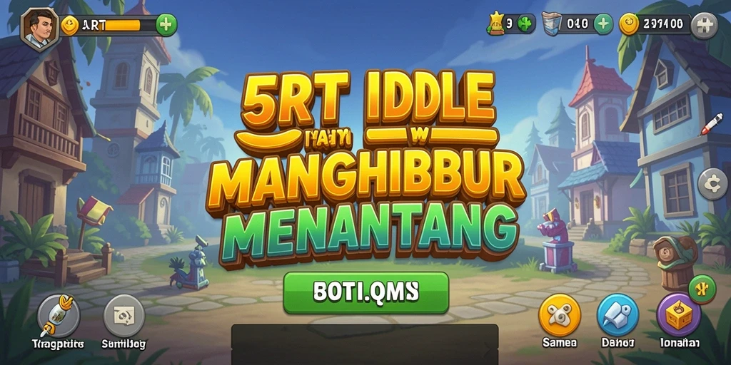 Screenshot utama 5RT menampilkan gameplay menarik dalam membangun empire Idle.