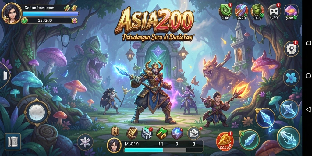 Tampilan gameplay ASIA200 yang menegangkan dan penuh warna.