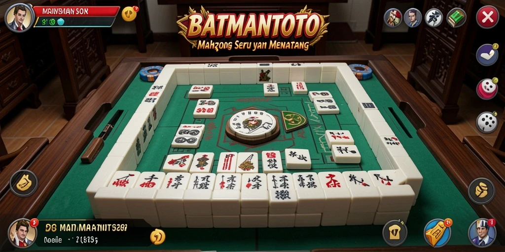 Tampilan gameplay seru di BATMANTOTO dengan batu Mahjong yang menarik.