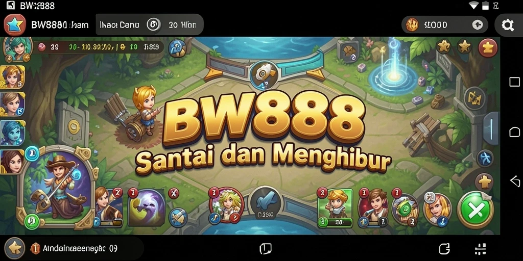 Tampilan gameplay BW888 yang penuh warna dan menyenangkan.