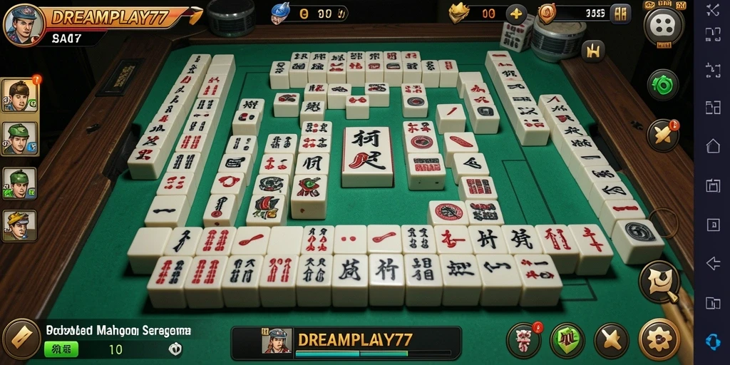 Screenshot gameplay Mahjong yang menampilkan suasana penuh tantangan.