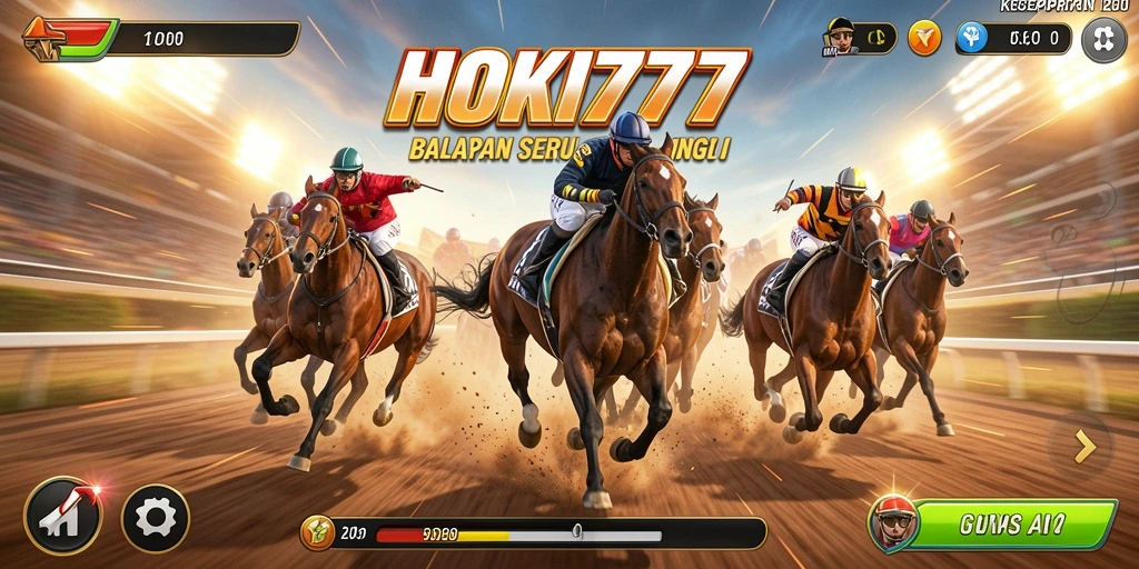 Tampilan utama gameplay HOKI777 dengan balapan yang mendebarkan.