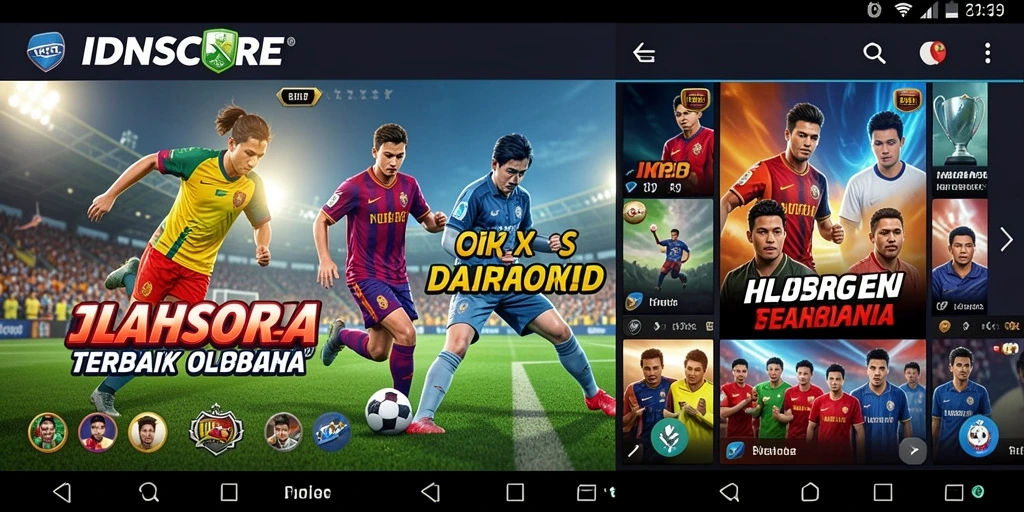 Tampilan gameplay <strong>IDNSCORE</strong> saat mengikuti pertandingan olahraga.