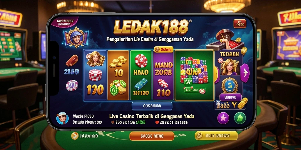 Tampilan gameplay Live Casino LEDAK188 yang mendebarkan dan interaktif.