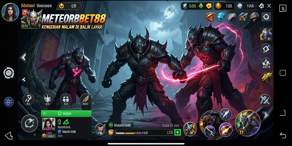 Tampilan gameplay mengerikan yang menawankan di METEORBET88.