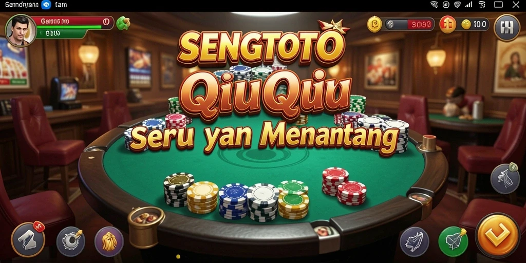 Screen utama SENGTOTO menampilkan gameplay QiuQiu yang seru.