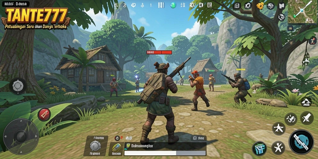 Screenshot menampilkan gameplay seru di dunia terbuka TANTE777.