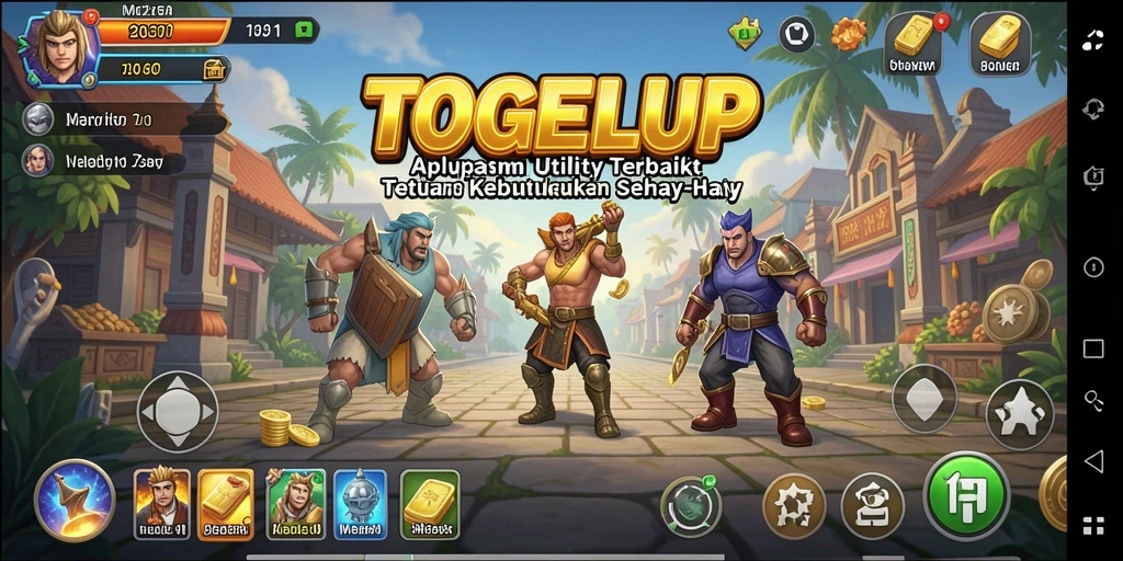 Tampilan antarmuka TOGELUP yang user-friendly dan praktis.